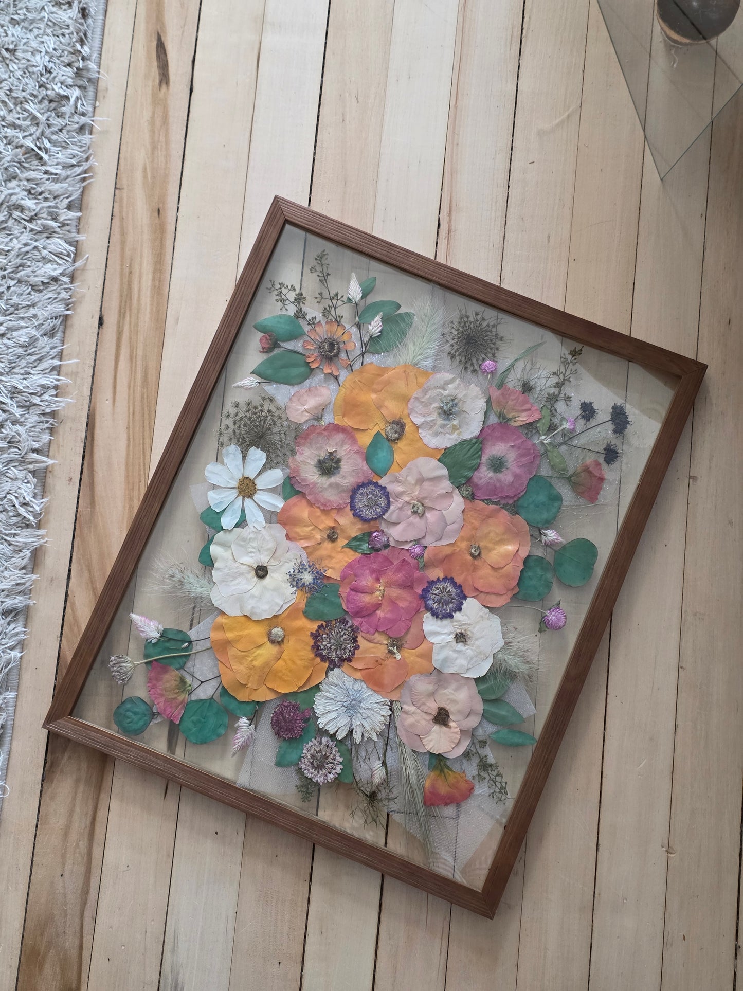 16x20" Preserved Flower Art