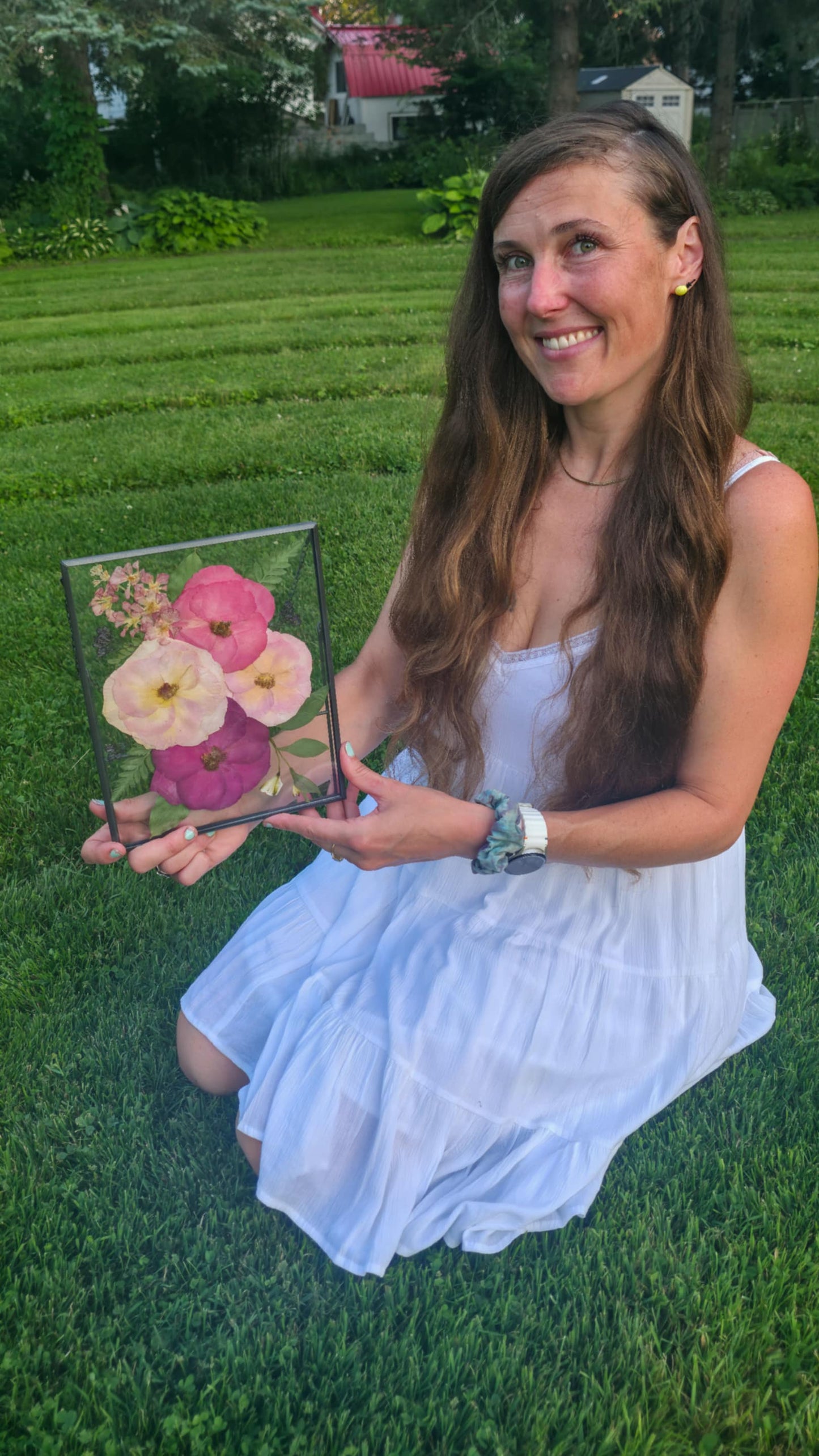 8x10 Pressed Flower Artwork