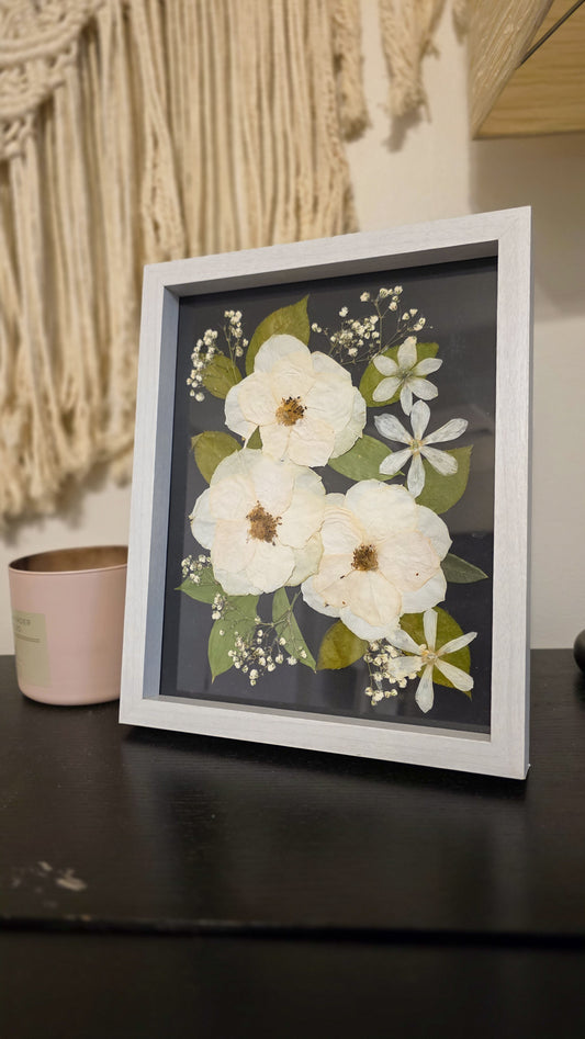 8x10 Pressed Flower Artwork